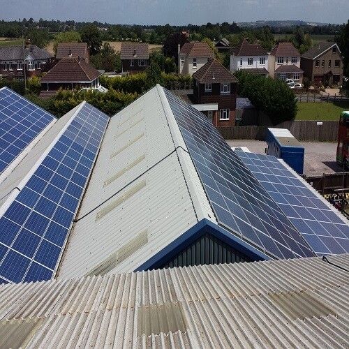Industrial solar roof works